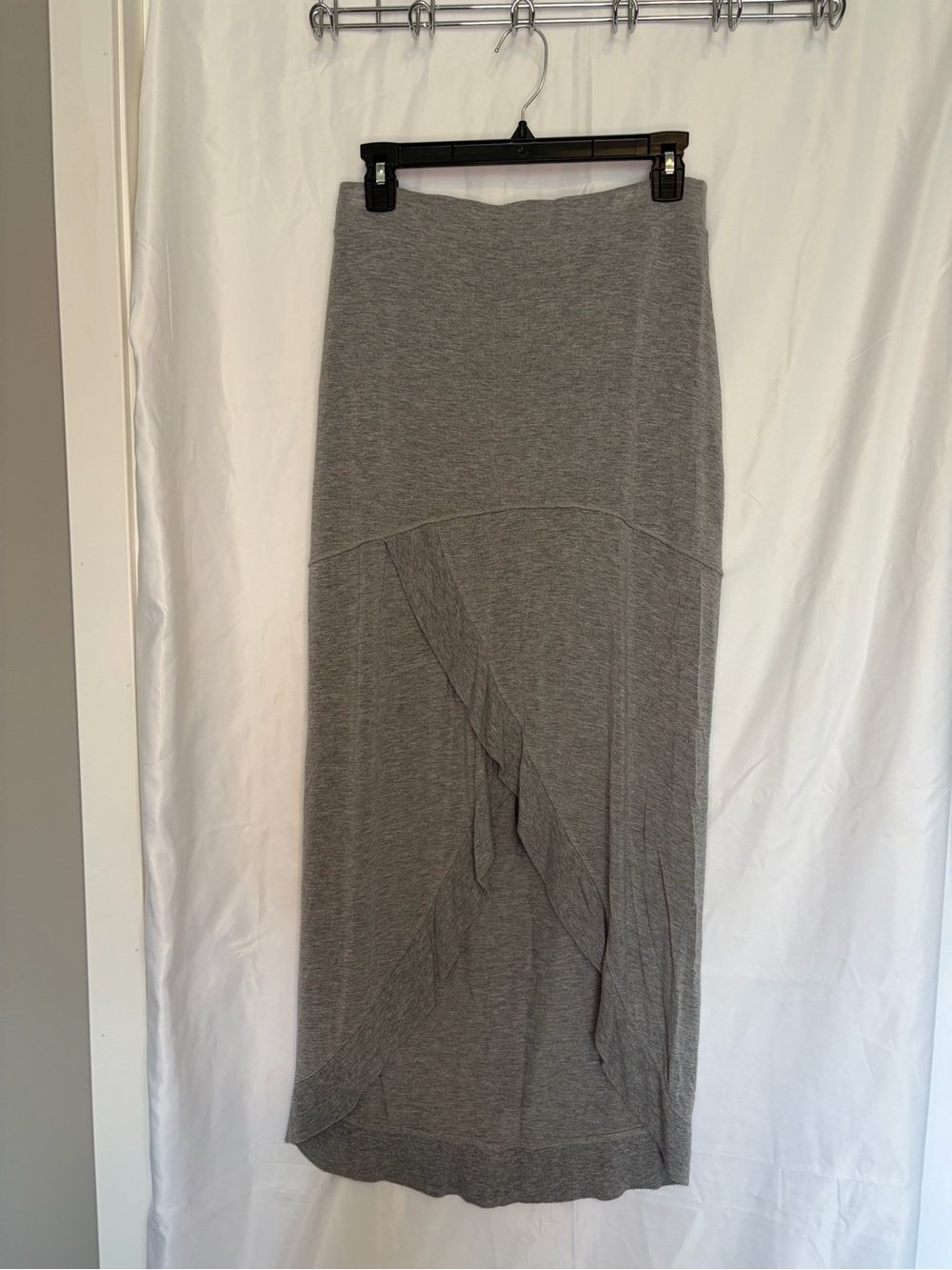 Bordeaux Gray Women's Maxi Skirt - Lightweight Layered Design - Picture 1 of 6